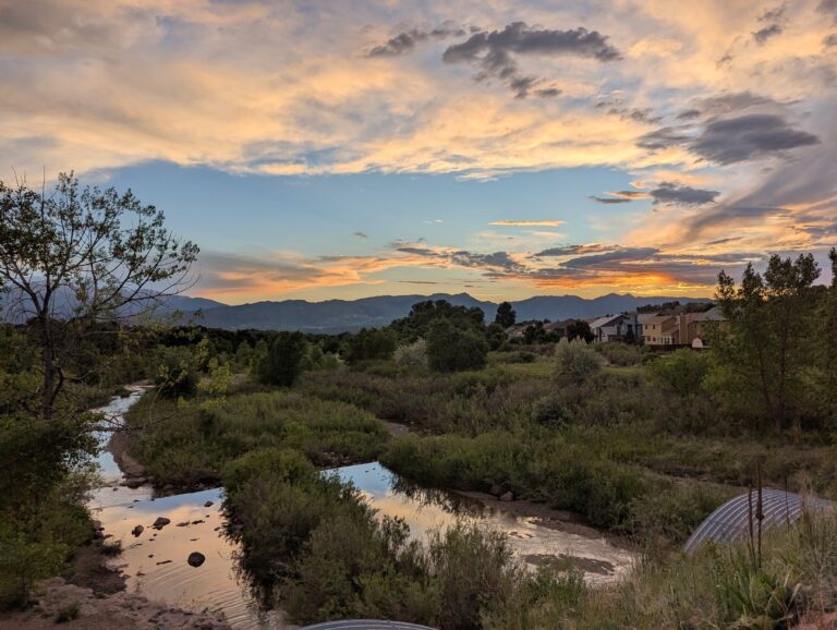Cottonwood Creek - Sunset - Summer